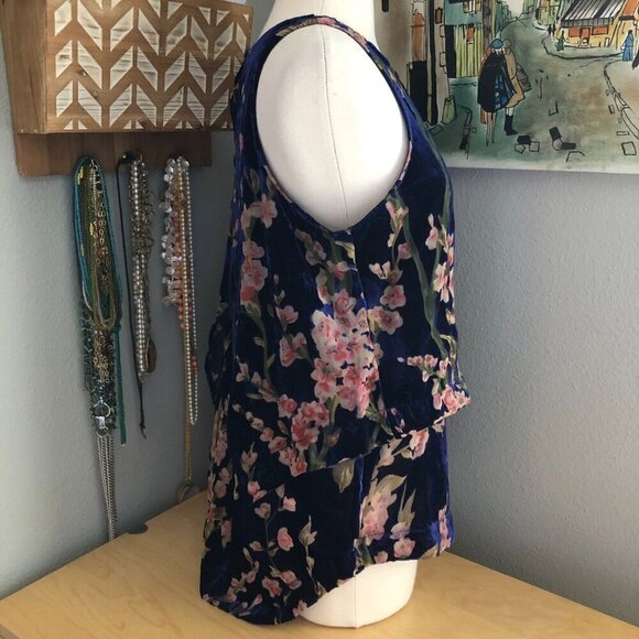 Simply Noelle Floral Velvet Burnout Tank Camisole - Fairy Goth NEW - Picture 6 of 12